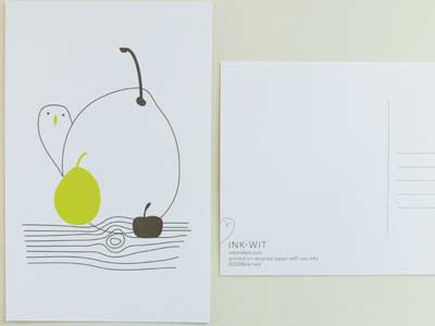 Faux bois postcard 
															/ Ink+Wit							