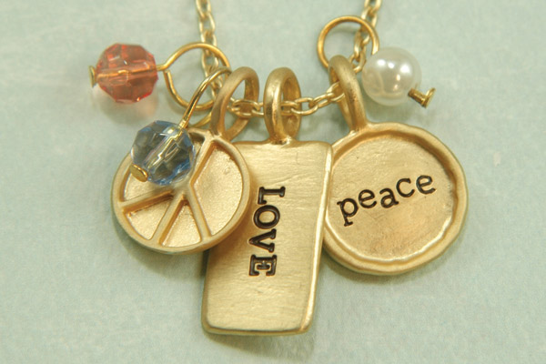 Peace Cluster Necklace