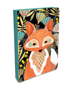 This 192-page Woodland Fox Coptic-Bound Journal from Studio Oh showcases a playful fox by Marisa Redondo, complete with gold foil and colorful gilded edges.