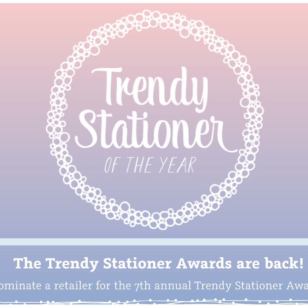The Trendy Stationer Awards is open to all stationery retailers with a storefront (brick and mortar or online). Two winners will be selected: Trendy Stationer of the Year and Trendy Online Stationer of the Year. The nomination deadline is February 15! Enter here: http://bit.ly/TrendyStationerForm.