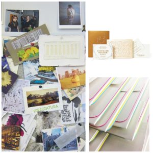 A lively inspiration board is the impetus for those magnificent pieces and designs.