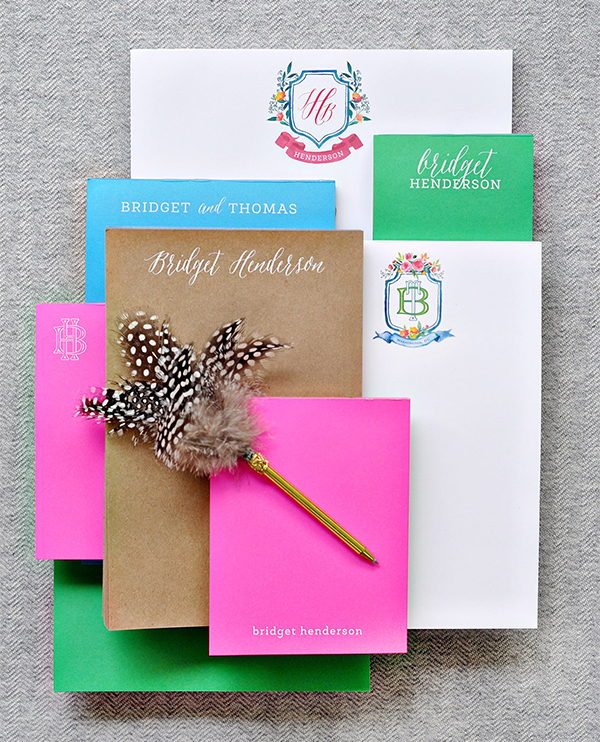 Couture Crest Monogrammed Notepads