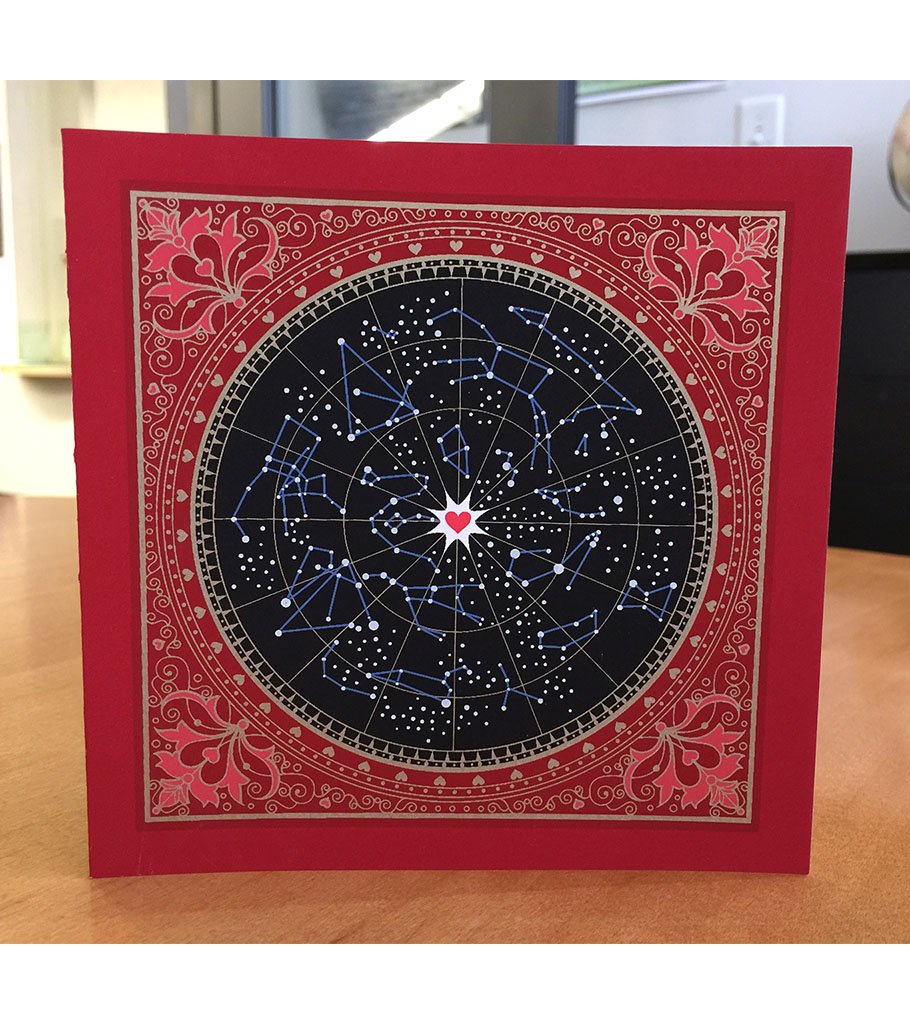 Silkscreened You are the Brightest Star in My Universe Card