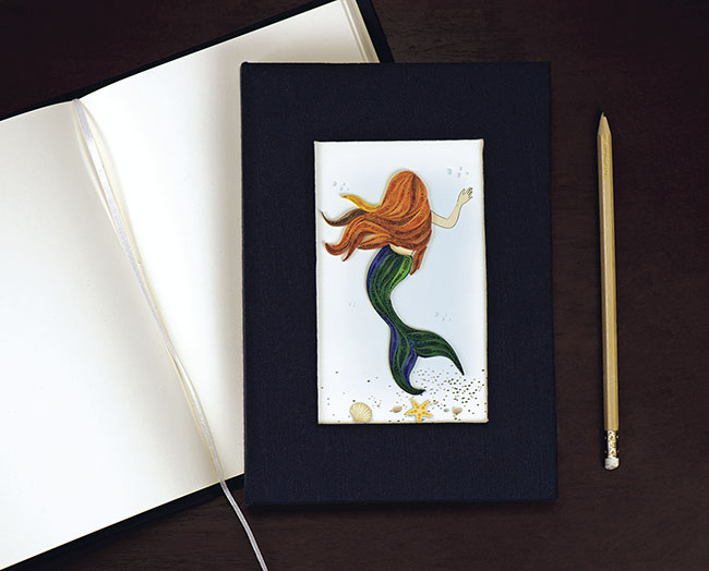 Mermaid Journal 
															/ Quilling Card							