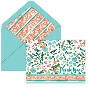 Spring Floral Thank-you Notes 
															/ The Gift Wrap Co.							