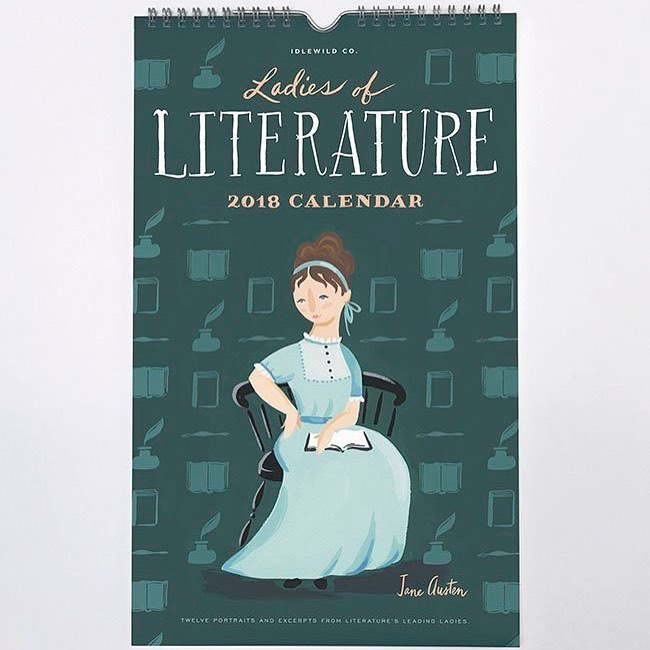 Some of our favorite females are all included in this @idlewildco wall calendar that celebrates the wonderful world of literature.