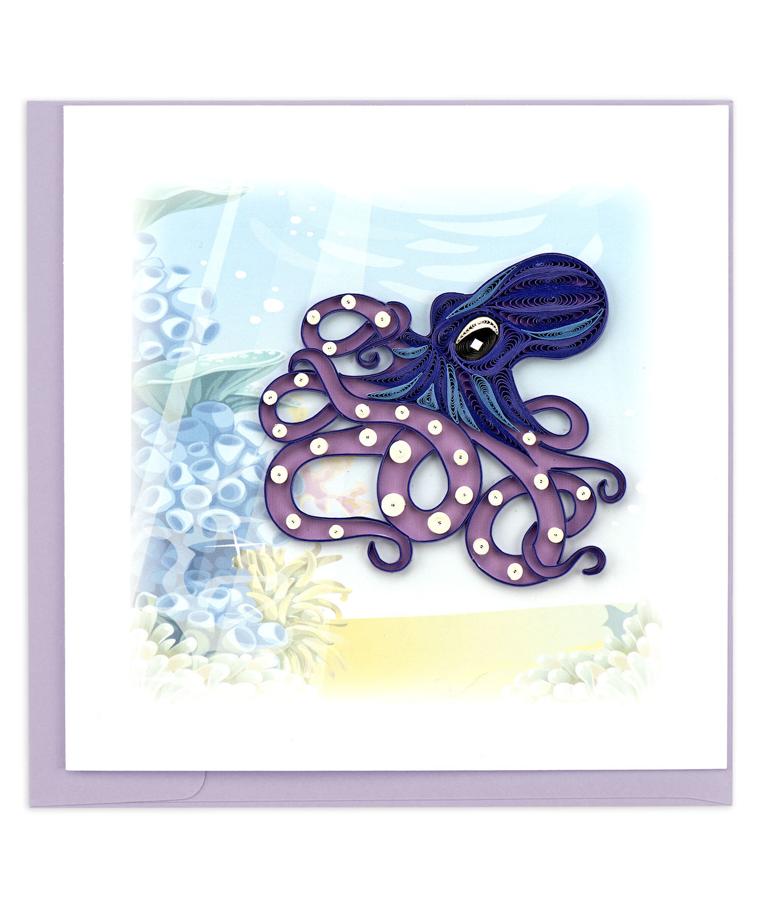 Hand-crafted Octopus Card 
															/ Quilling Card							