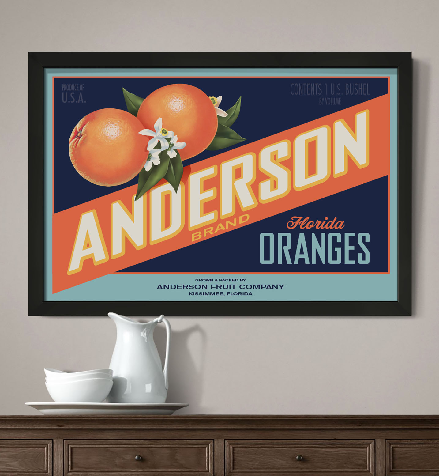 Personalized Orange Crate Artwork 
															/ Alexander & Co.							