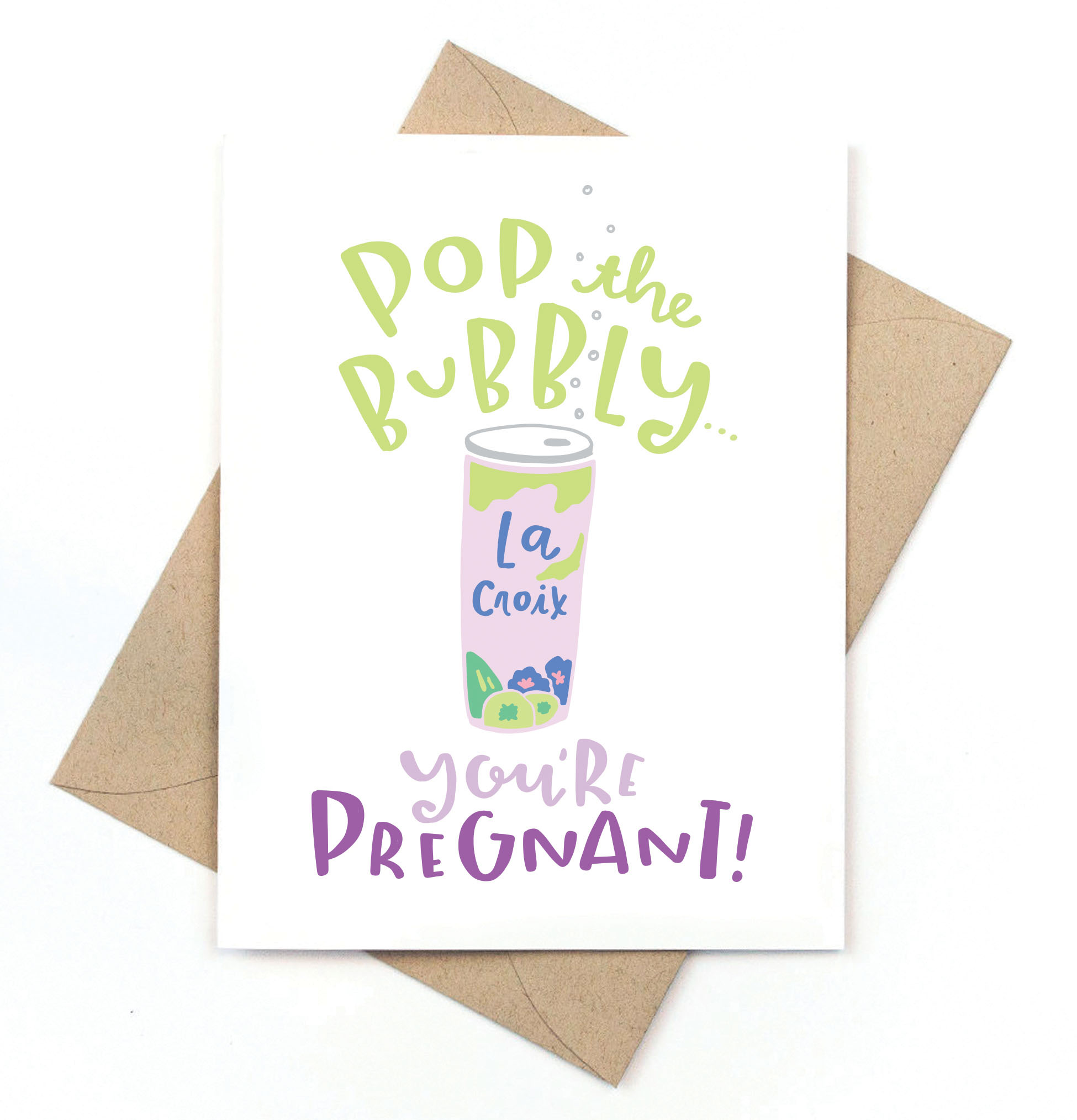 La Croix Pregnancy Card 
															/ Pinwheel Print Shop							