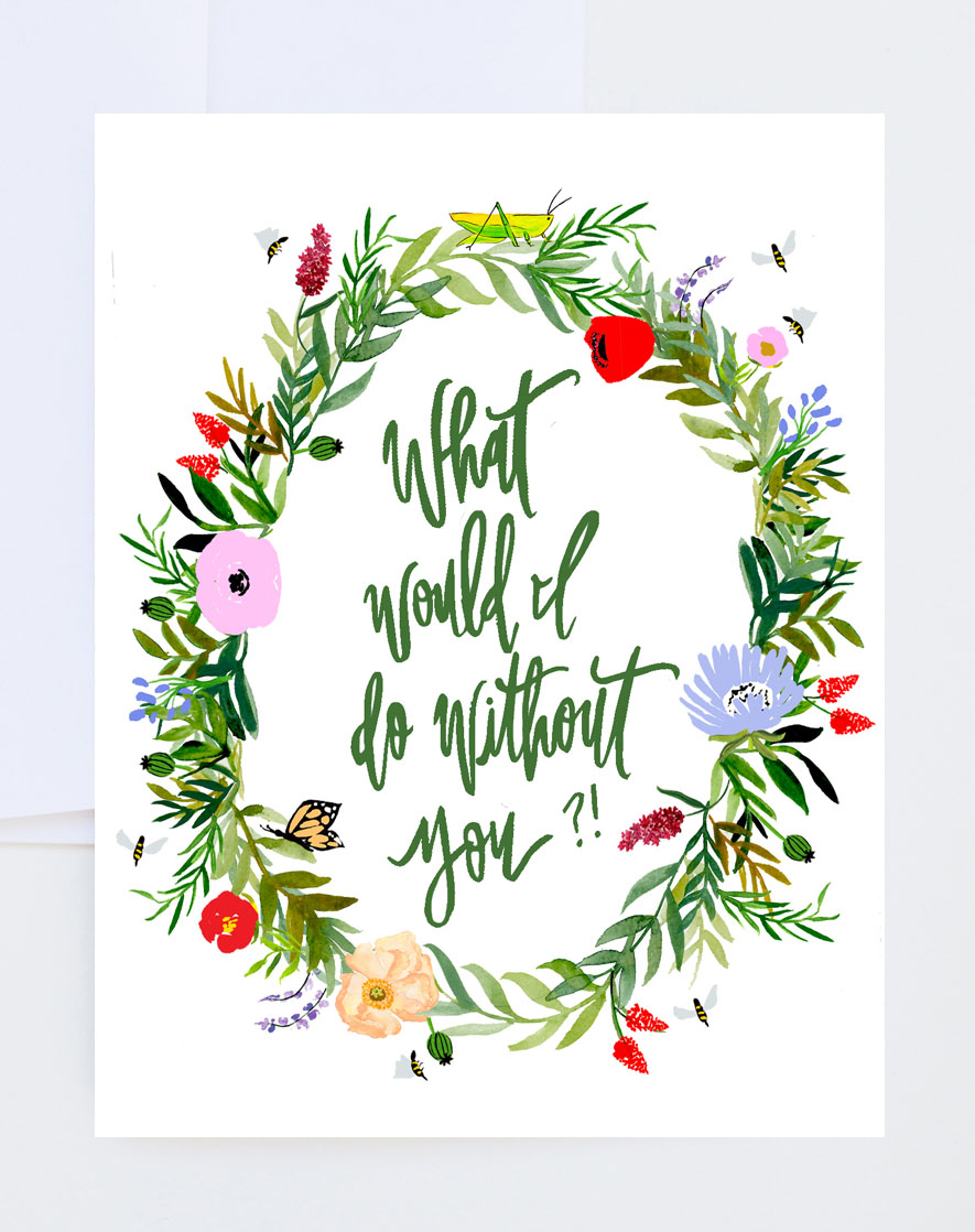 Wreath Card 
															/ Shannen Kirsten Illustration							