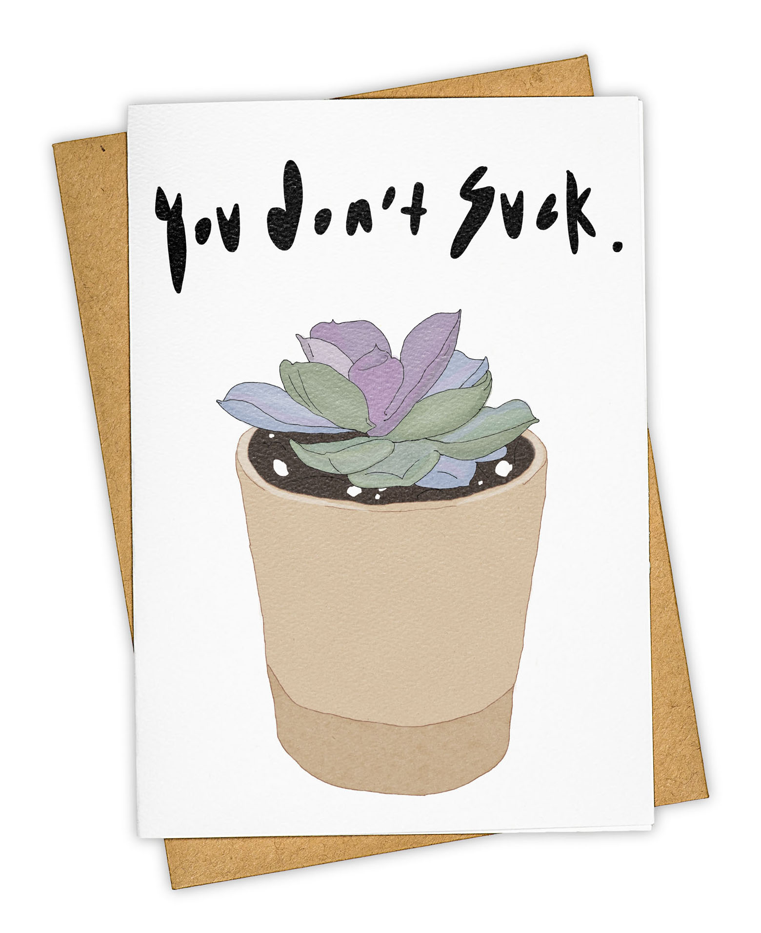 Hand-illustrated Succulent Card