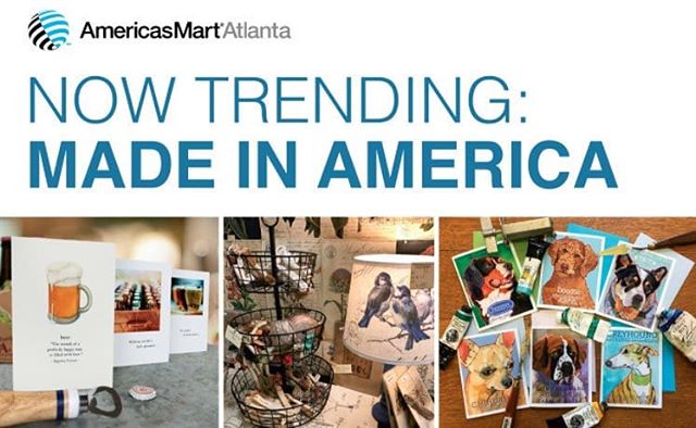 Made in America isn’t going away. @americasmartatl has seen an increase in companies sourcing unique items made exclusively in the U.S. Click the link in bio to see what some exhibitors had to say about the movement and how it has impacted their business, or visit https://stationerytrends.com/article/now-trending-made-in-america {Sponsored}