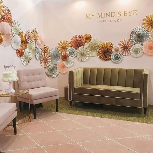 Join our editor @ms_sarah_schwartz on the My Mind’s Eye Instagram story for an interview today! And don’t miss a chance to sit on this sofa if you are at NSS …booth 1608. 😍@stationeryshow @mymindseyeinc