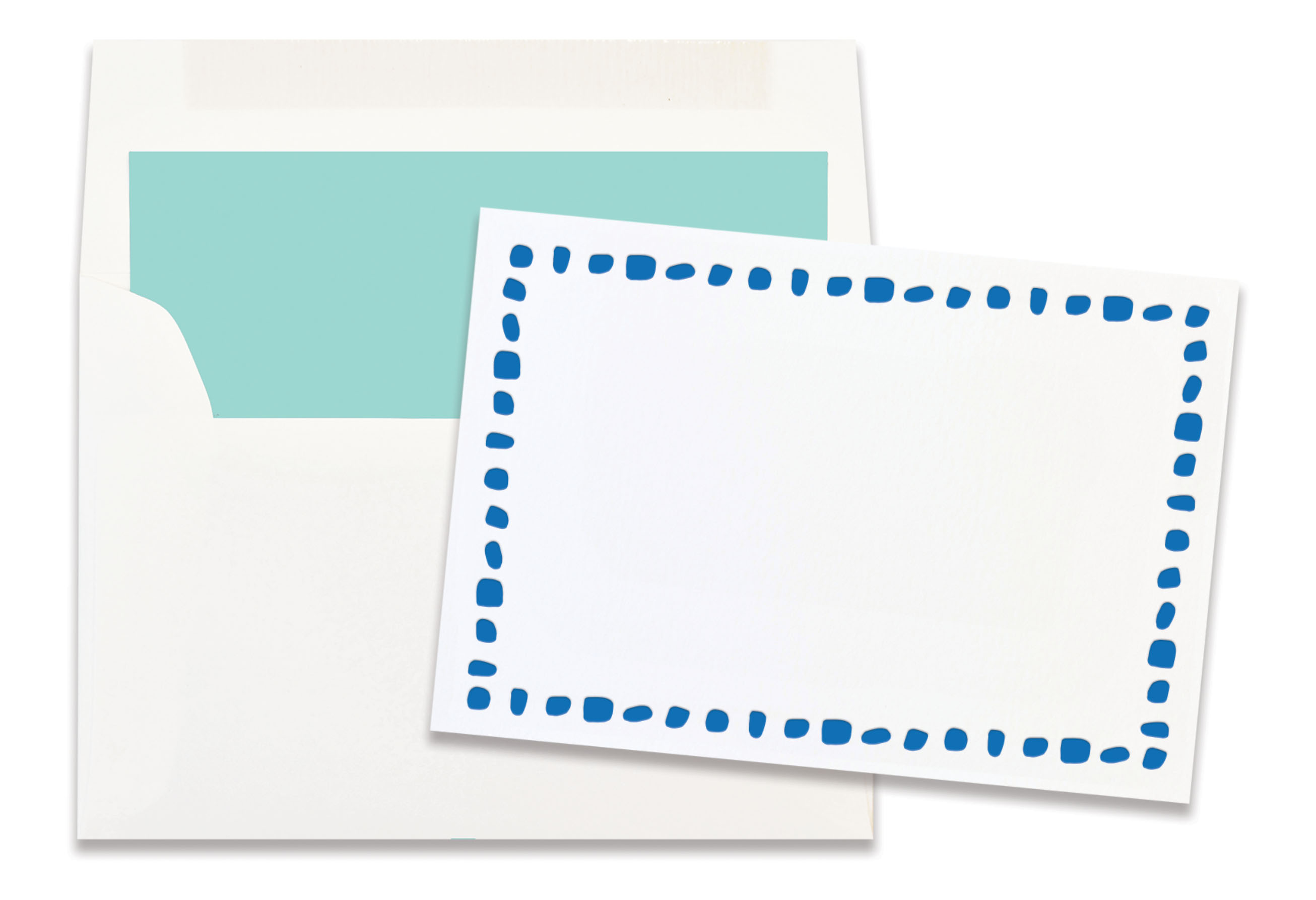 Azure Rocks Note Card 
															/ Page Stationery							