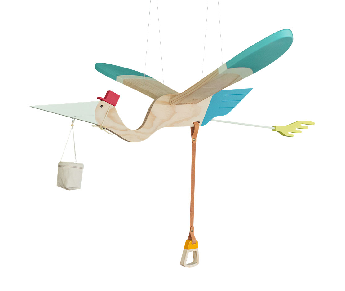 Wooden Stork Mobile 
															/ Eguchi Toys							