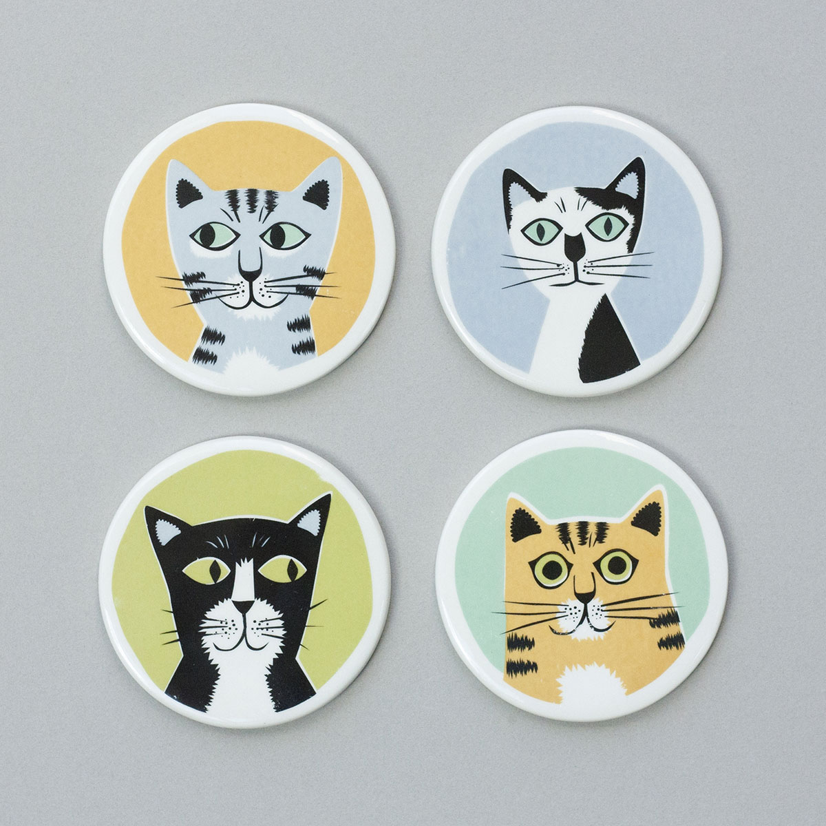 Ceramic Cat Coasters 
															/ Hannah Turner							