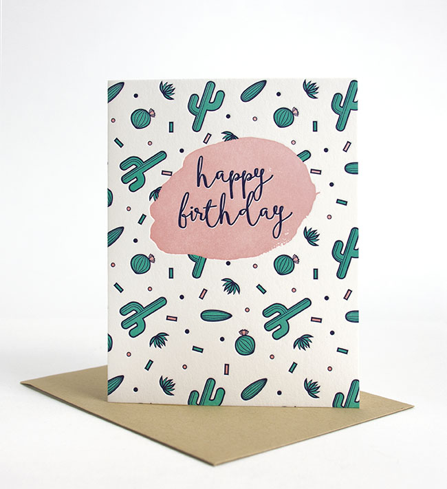 Happy Birthday letterpressed card