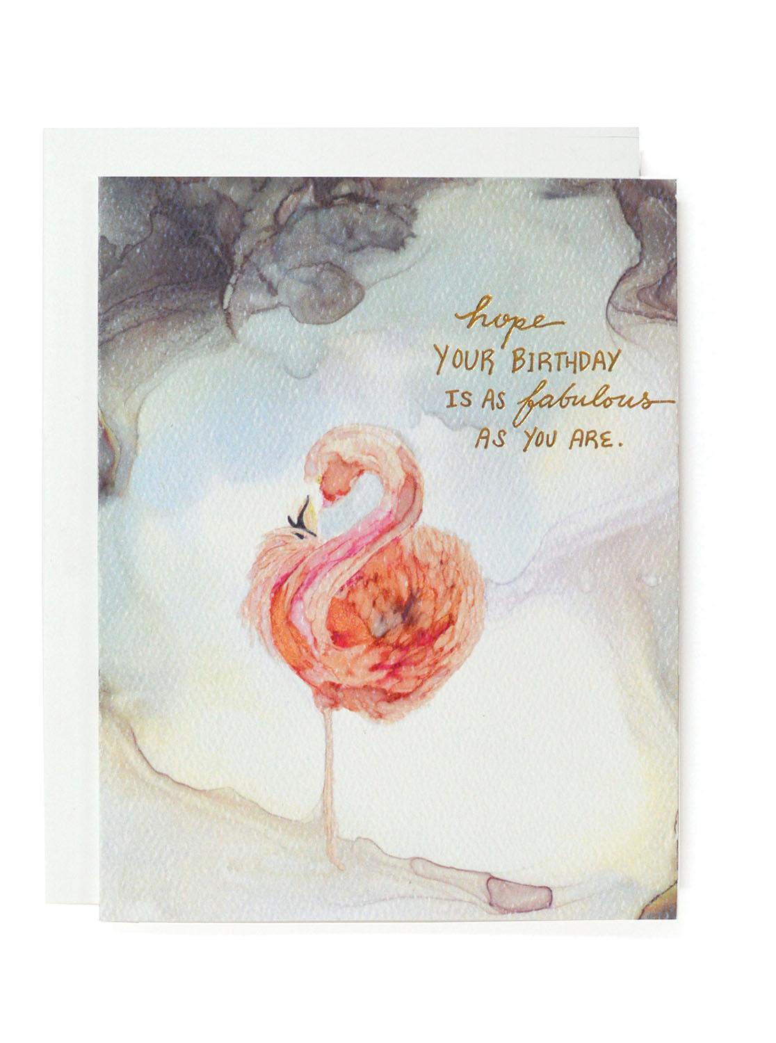 Letterpressed Fabulous Birthday Flamingo Card 
															/ Wild Ink Press							