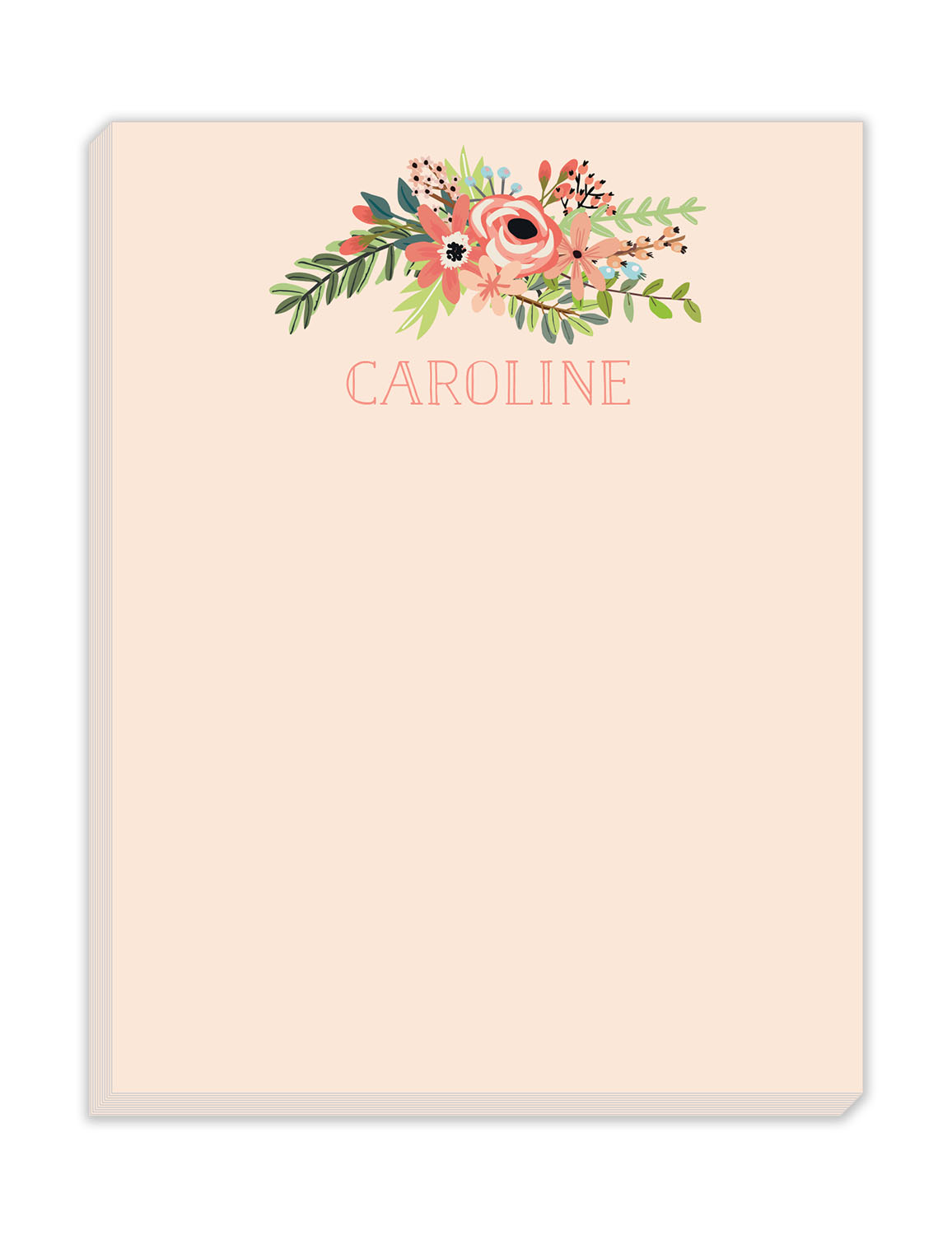 PicMe!Prints Coral Bouquet Personalized Notepad 
															/ PrintsWell							