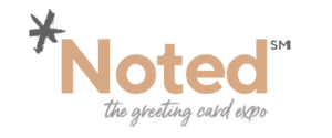 Noted: the greeting card expo logo
