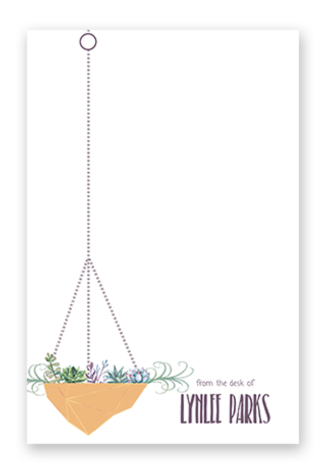 Hanging Basket Notepad 
															/ Little Lamb Design							