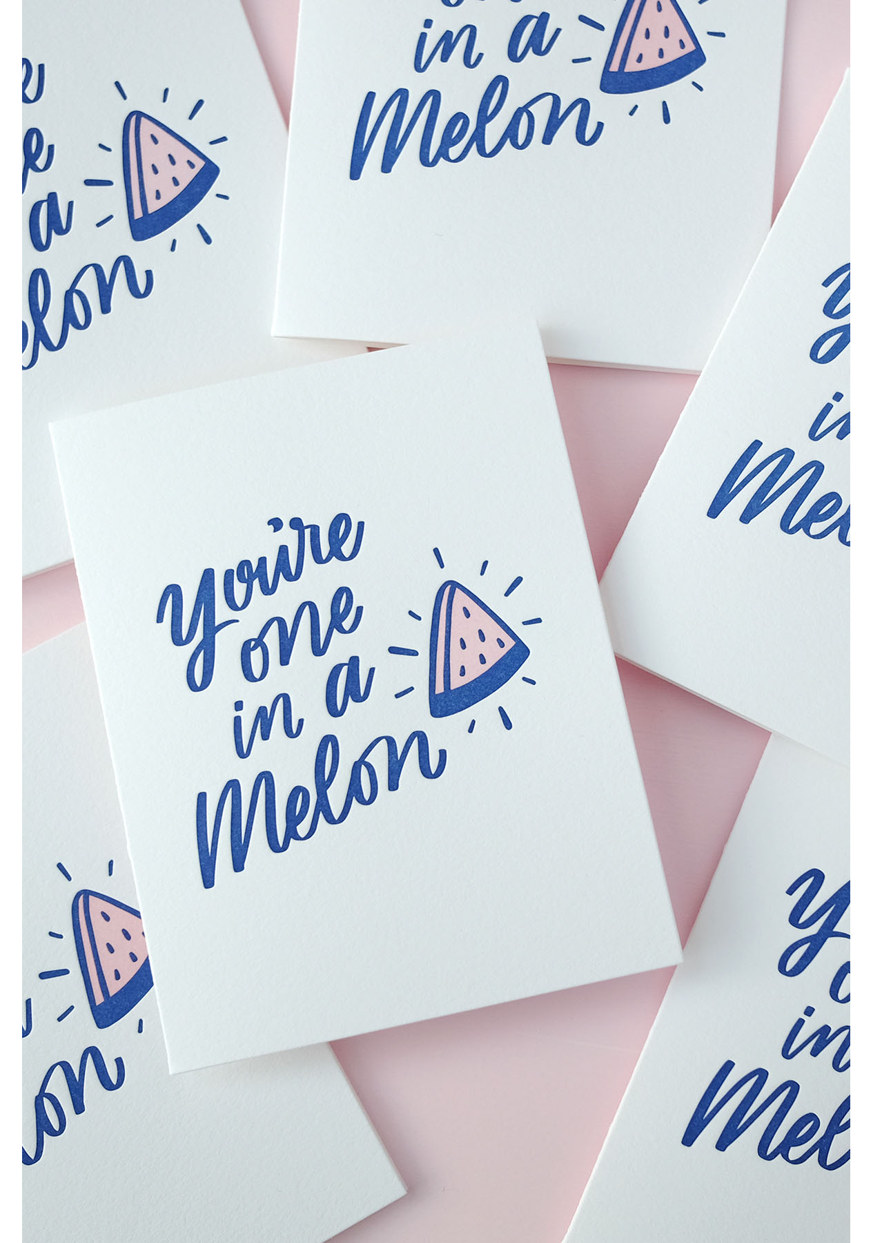 One in a Melon Letterpressed Card 
															/ Friendly Fire Paper							