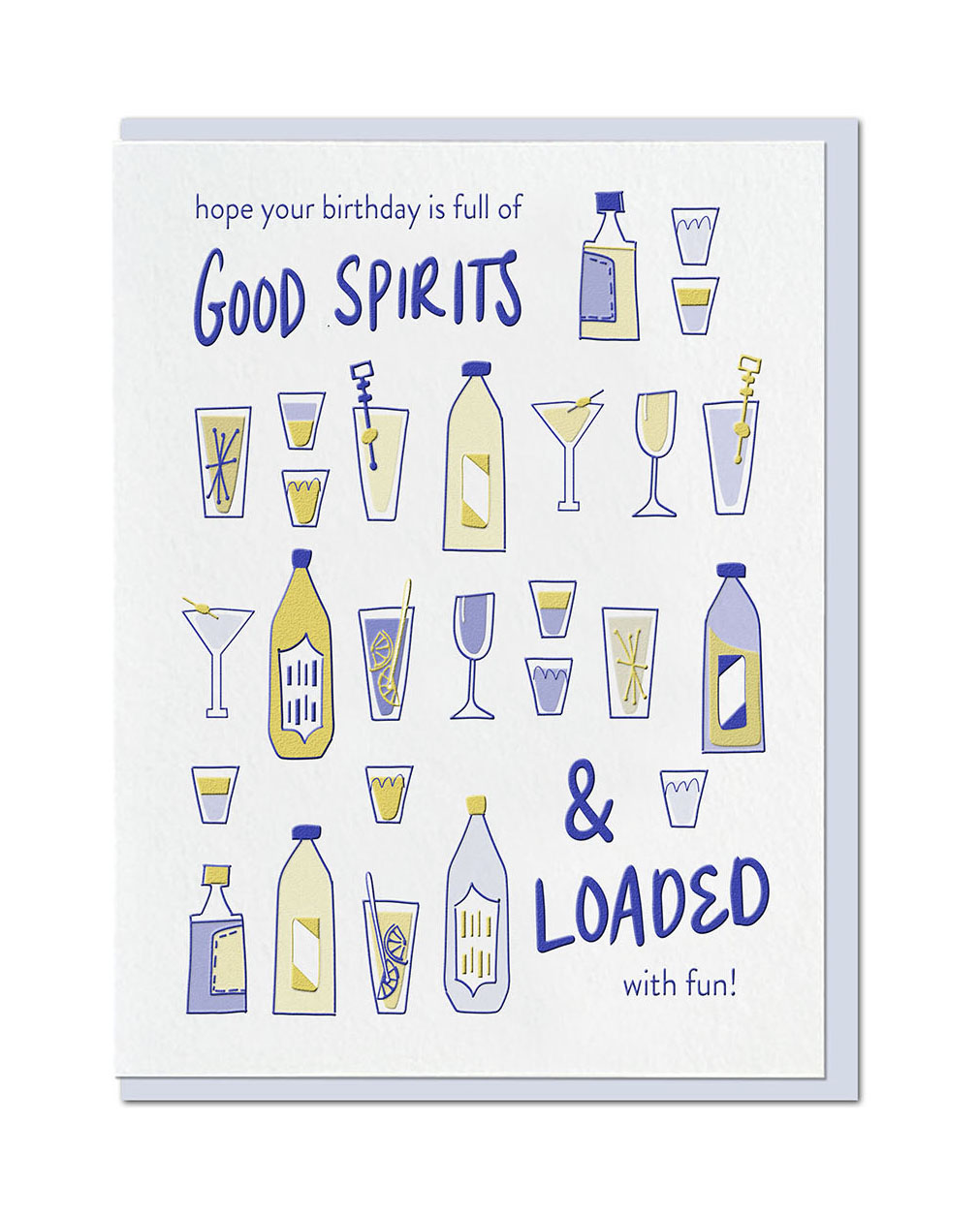 Good Spirits Letterpressed Card 
															/ Violet Press							