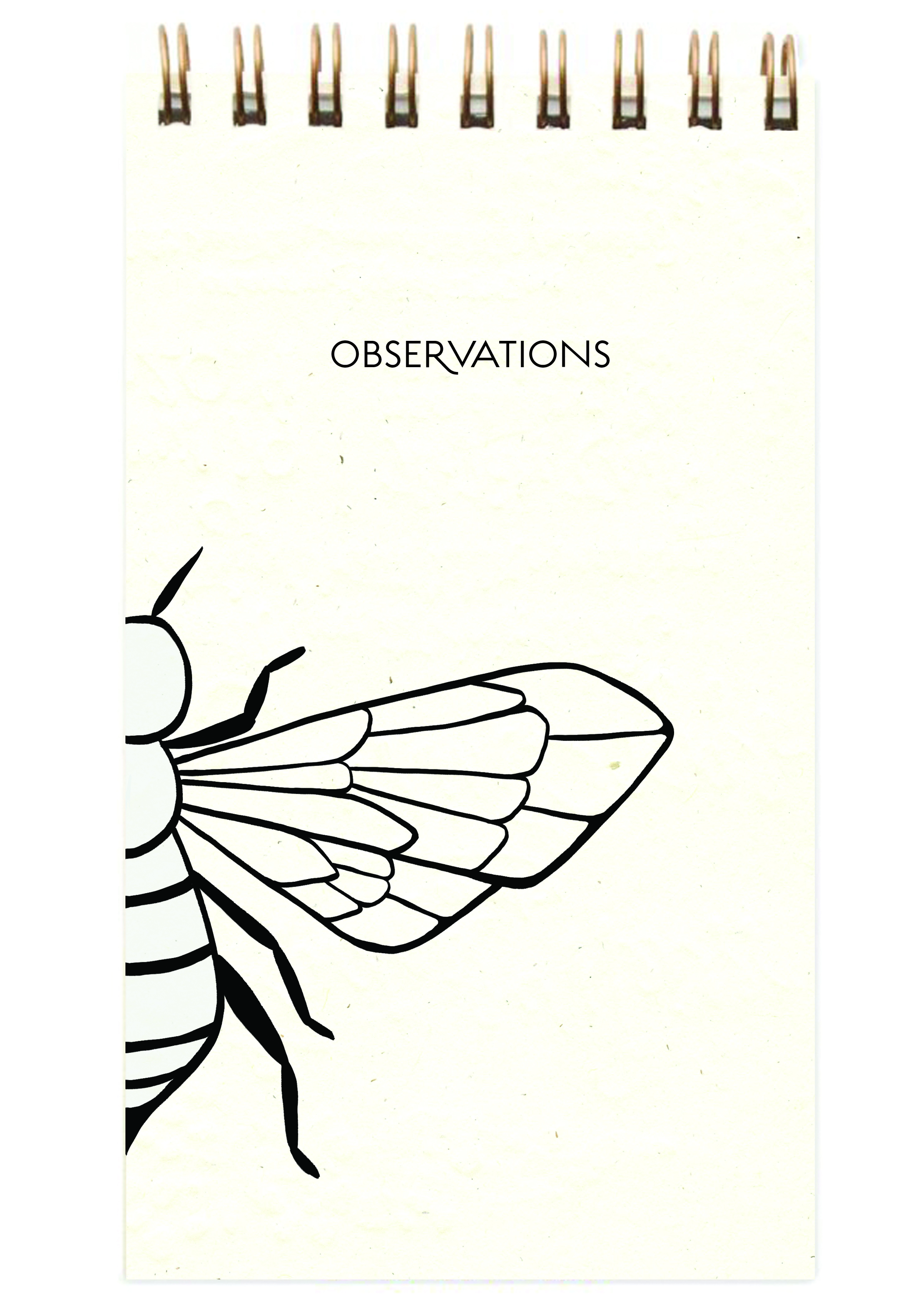 Letterpressed Bee Reporter Notebook