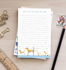 Fawn Paper Co Ducks in a Row Notepad 