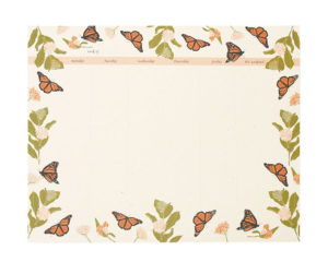 Weekly Monarch Butterflies Notepad by June & December