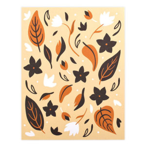 Leaf Cream Thanksgiving Card by Dote 