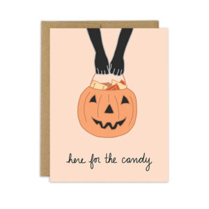Unblushing candy card for Halloween