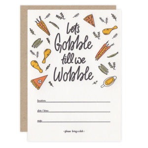 Gobble Till We Wobble Card by KB Paperie