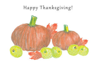 Happy Thanksgiving Card with pumpkins by Shades of Expression Designs