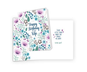 Wife Birthday Card by Gina B Designs