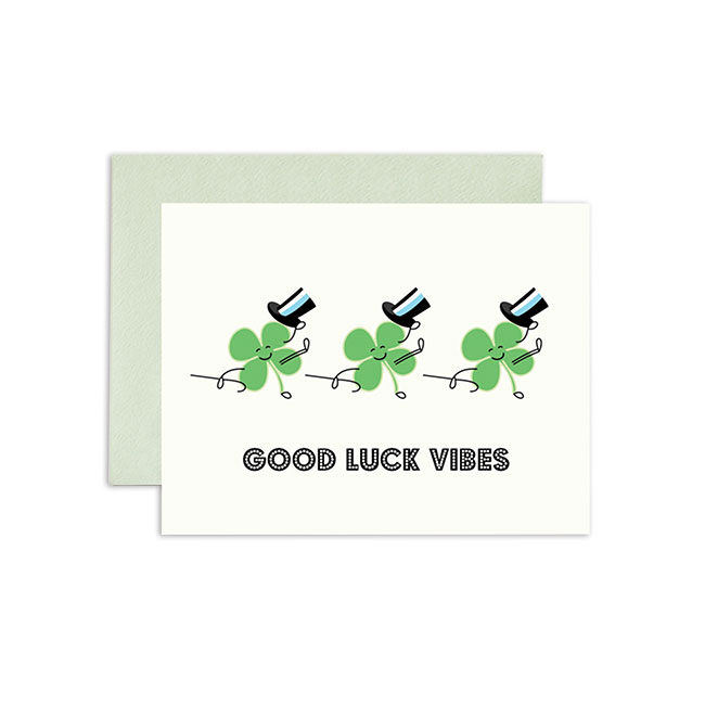 Good Luck Vibes card from ilootpaperie