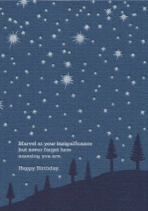 Night Sky Letterpress Card from Waterknot