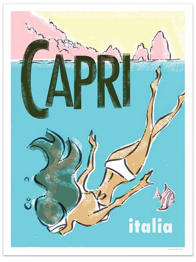Travel Poster 
															/ Capri Luna							