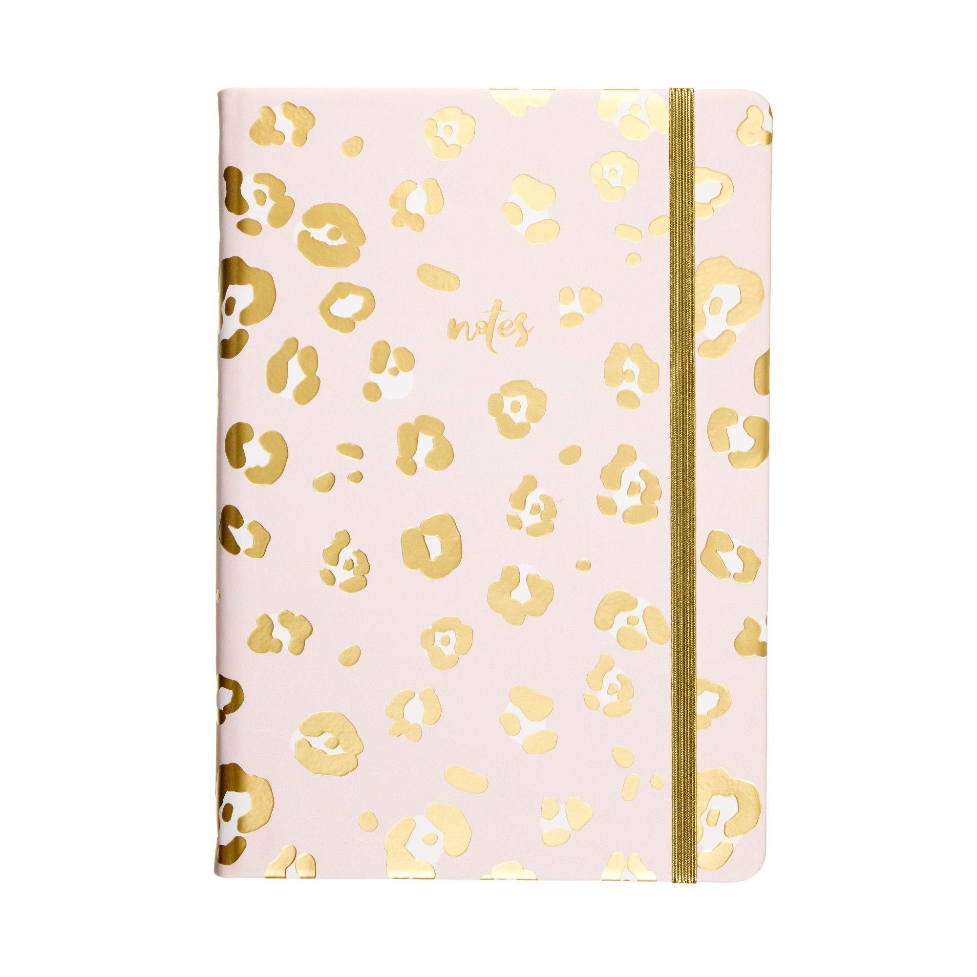 Foiled Cheetah Journal with Elastic Strap 
															/ Eccolo							