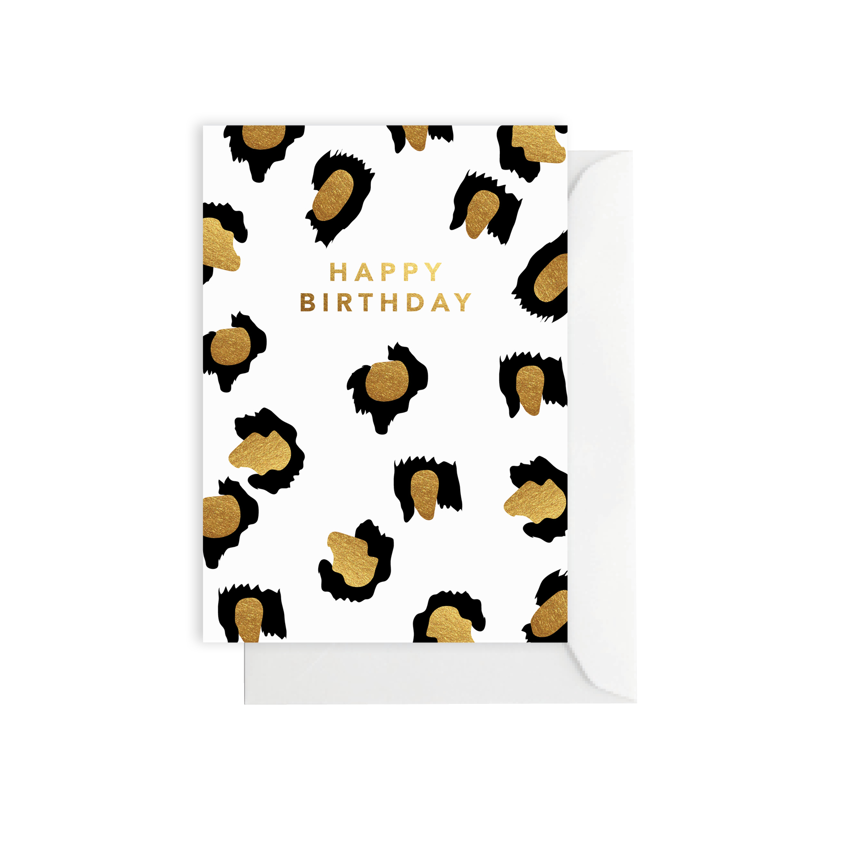Leopard Gold Card 
															/ Elm Paper							