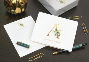 Monogramed stationery from Printswell