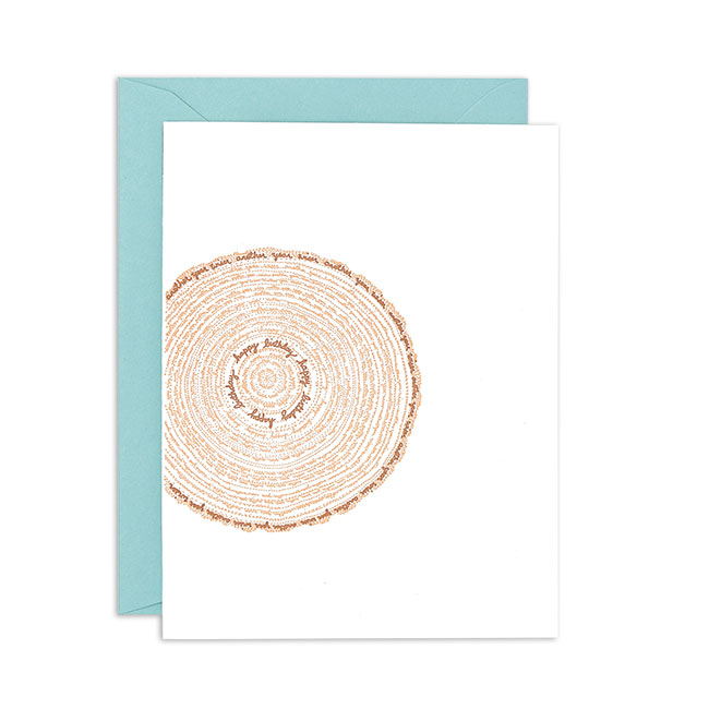 Tree Rings Letterpress Card 
															/ Helen Edna							