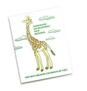 Giraffe Congratulations Card from ilootpaperie