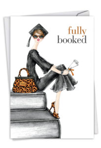 Fully Booked Card for Grad from Nobleworks
