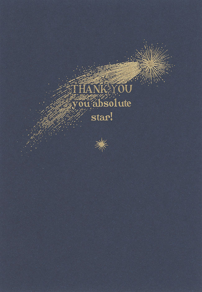 Shooting Star Thank-you 
															/ Notes & Queries							