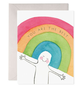 Rainbow Head Card by E. Frances Paper