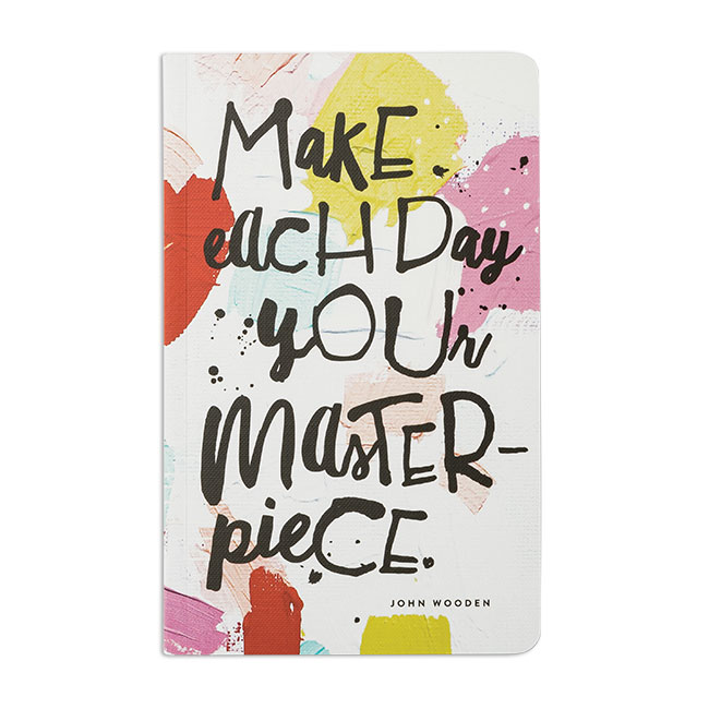 Make Each Day Your Masterpiece card from Compendium with paint splatter design