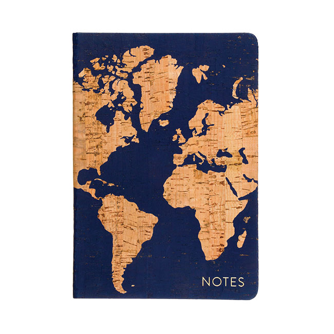 Map image front of notebook