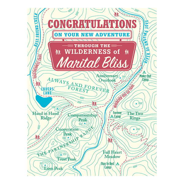 Marital Bliss Card with a map