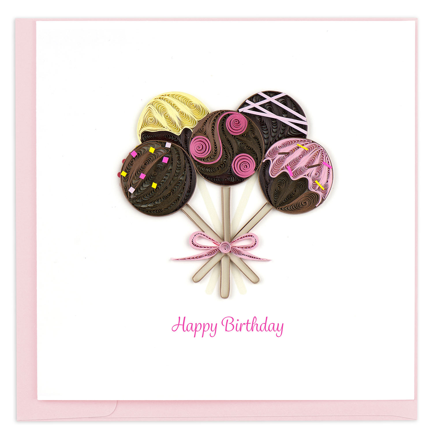 Quilled Birthday Cake Pops Card 
															/ Quilling Card							